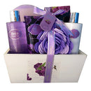 Spa Gift Basket, Spa Basket with Lavender Fragrance, Bath and Body Gift Set