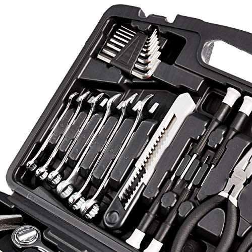 Basics 131-Piece General Household Home Repair and Mechanic's Hand Tool Kit Set