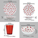 Dinnerware Set for 4-16 Pcs:Camping Dishes Set with Dinner Plates