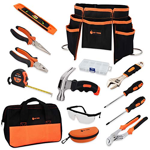 Kids Real Tool Set - Junior Steel Forged Tool Kit with Real Hand Tools