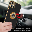 iPhone 11 Case with 360° Ring Holder, Shockproof Slim Kickstand Magnetic Support Car