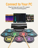 Drum Pad Kit for Beginners Kids with Build-in Stereo Speaker, Drum Sticks, Great Holiday