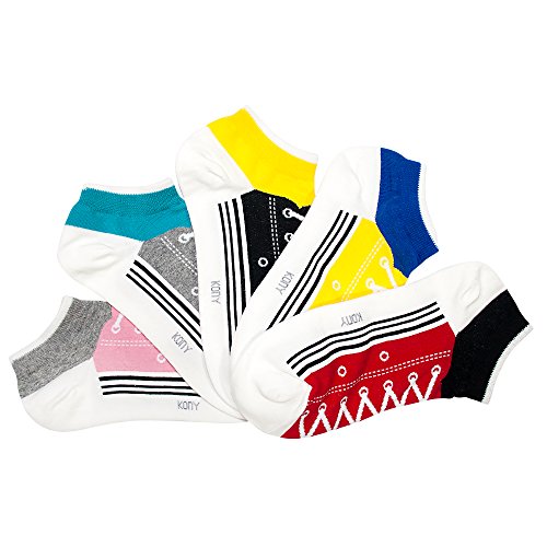 Women’s 5 Pack Lightweight Cotton (86%) Novelty Low Cut Socks