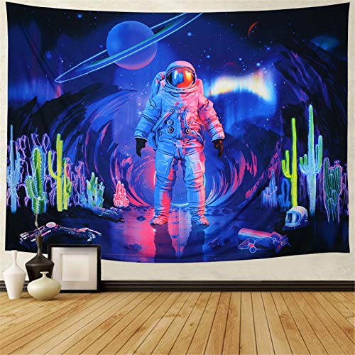 Astronaut Tapestry Trippy Planet Tapestry Psychedelic Galaxy Space Tapestry