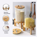Flour and Cereal Container, 5L/8L, Rice Dispenser, Creative Glass Food Storge