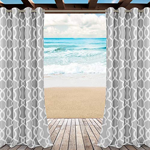 Outdoor Curtains for Patio, Pergola, Porch, Deck, Lanai, and Cabana - 2 Panels