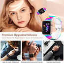 Sport Band Compatible with Apple Watch Bands  for Women Men,Floral Silicone Printed
