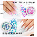 Poly Gel Nail Kit 48W LED Nail Lamp Nail Extension Gel 8 Pcs 0.5oz with Other Basic Poly