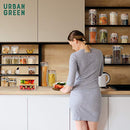 Airtight Glass Canisters with Wood Lids, Glass Food Storage Containers with Lids,