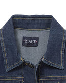 The Children's Place Girls Basic Denim Jacket,Dk Stone,M (7/8)