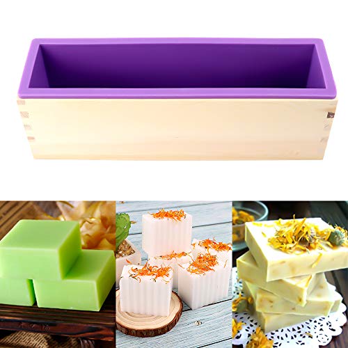 Soap Molds 2pcs 42oz, Silicone Soap Mold for Soap Making, Rectangular Loaf Soap