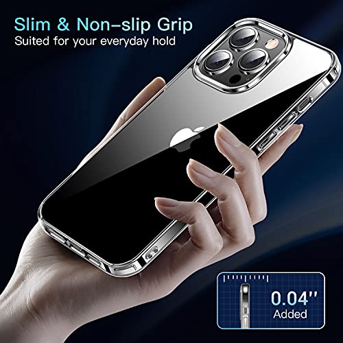 Crystal Clear Designed for iPhone 13 Pro Case, [Not Yellowing] [Military Drop Protection]