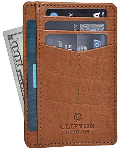 Vintage RFID Front Pocket Leather Minimalist Wallets