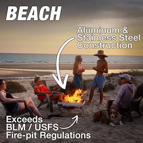 Pop-Up Fire Pit | Portable and Lightweight | Never Rust Fire Pit | Heat Shield NOT Included