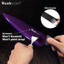 Purple Professional Kitchen Knife Chef Set, Kitchen Knife Set Stainless Steel