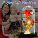 Glass Artificial Forever Roses Flowers Beauty and The Beast Light Rose Present Decor