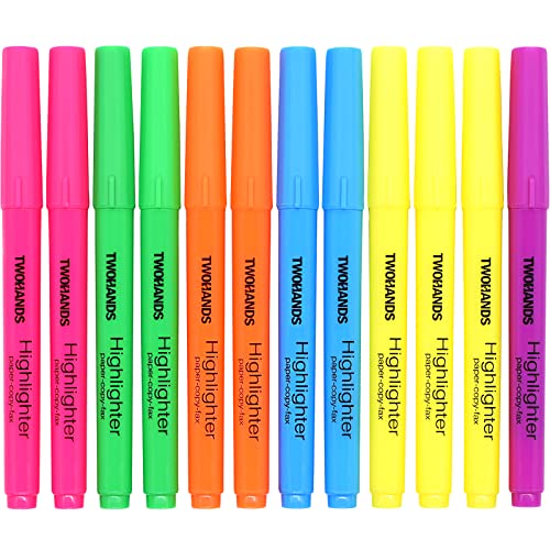 Highlighters Assorted Colors,Chisel Tip Marker Pens for School,12-Count,21304