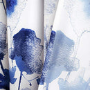 Lush Decor, Navy Zuri Flora Curtains Room Darkening Window Panel Set