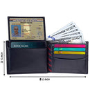 Tommy Hilfiger Men's Leather Wallet – Slim Bifold with 6 Credit Card Pockets and Removable Id Window, Navy, One Size