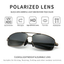 Ultra Lightweight Rectangular Polarized Sunglasses UV400 Protection