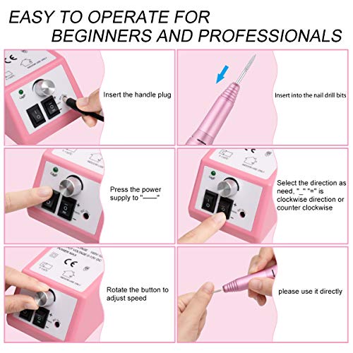 Professional Machine Manicure Pedicure Kit Electric Nail Art File Drill