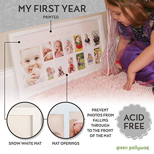 Baby's First Year Frame | Collage Frame For Baby In White | 12 Month Picture Frame