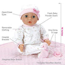 16 inch Realistic Newborn Baby Doll with Doll Accessories and Certificate of Adoption