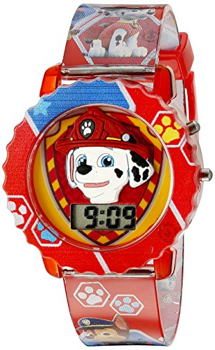Paw Patrol Kids' Digital Watch with Red Case, Comfortable Red Strap