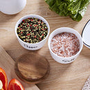 Salt and Pepper Bowls, 10 oz Salt Cellar with Lid, Stacked Ceramic Container, Salt Box