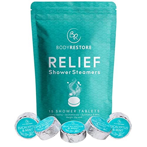 Shower Steamers (Pack of 15) Mother's Day Gifts for Mom - Eucalyptus & Peppermint Essential Oil Scented Aromatherapy Shower Bomb, Shower Tablets