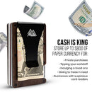 Slim Minimalist RFID Blocking Men Wallet - Men Wooden Credit Card Holder with Money Clip