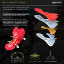 Sports Padded Bike Shorts for Men Cycling Bicycle Shorts (Blackgreen,Large)