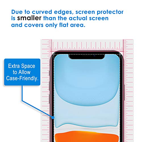 Screen Protector for iPhone 11 and iPhone XR, 6.1-Inch, Tempered Glass Film, 2-Pack