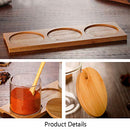 Condiment Container Seasoning Box Set Glass Condiment Canisters Pots with Wooden Spoon Lid and Base