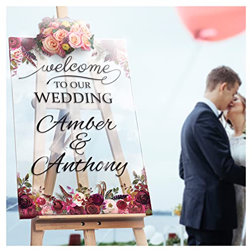 Roses Themed Wedding Sign - Wedding Welcome Sign