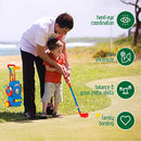 Toyvelt Kids Golf Club Set Golf Cart With Wheels, 4 Colorful Golf Sticks