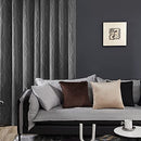 Blackout Grey Curtains for Living Room - Grommet Curtains 63 Inch Length, Wave Dots