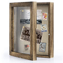 Shadow Box Frame 8x10 Shadow Box Display Case with Linen Back Memorabilia Awards