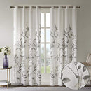 Botanical Sheer Curtains for Bedroom, Modern Contemporary Linen Grommet