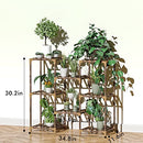 Wood Plant Stand Rack for Indoor or Outdoor Plants. Shelf Holder for Multiple Pots