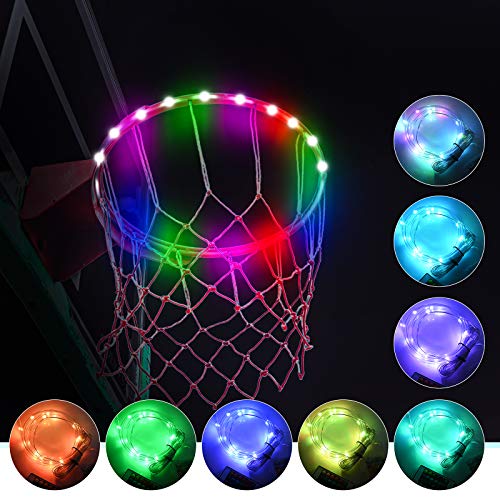 Led Lights Basketball Hoop,Remote Control Basketball Rim LED Light