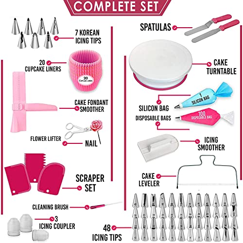 200 PCs Cake Decorating Supplies Kit for Beginners
