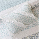Dawn 6 Piece Cotton Percale Quilted Coverlet Set, Blue