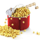 Cook N Home 02699 6-Quart Aluminum Stovetop Popcorn Popper, Red