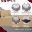Mellanni Extra Deep Pocket Sheets - Queen Size Sheet Set - 4 Piece