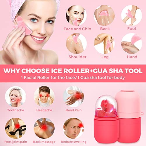 Ice Roller for Face & Eye Puffiness Relief Beauty Facial Rollers Contour Cube Mold Icing