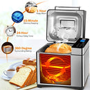 KBS 17-in-1 Premium Bread Machine, 2LB Stainless Steel Bread Dough Maker