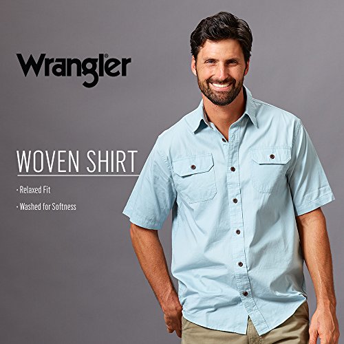 Short Sleeve Classic Woven button down shirts, Caviar