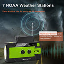 Emergency Crank Radio，4000mAh-Solar Hand Crank Portable AM/FM/NOAA