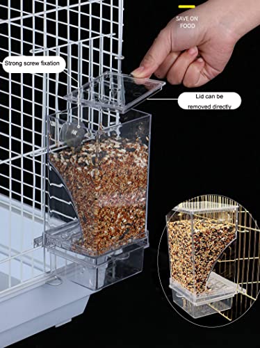 Automatic Bird Feeder,No Mess Bird Feeder,Bird Cage Feeder Bird Cage Accessories for Parakeet Canary Cockatiel Finch